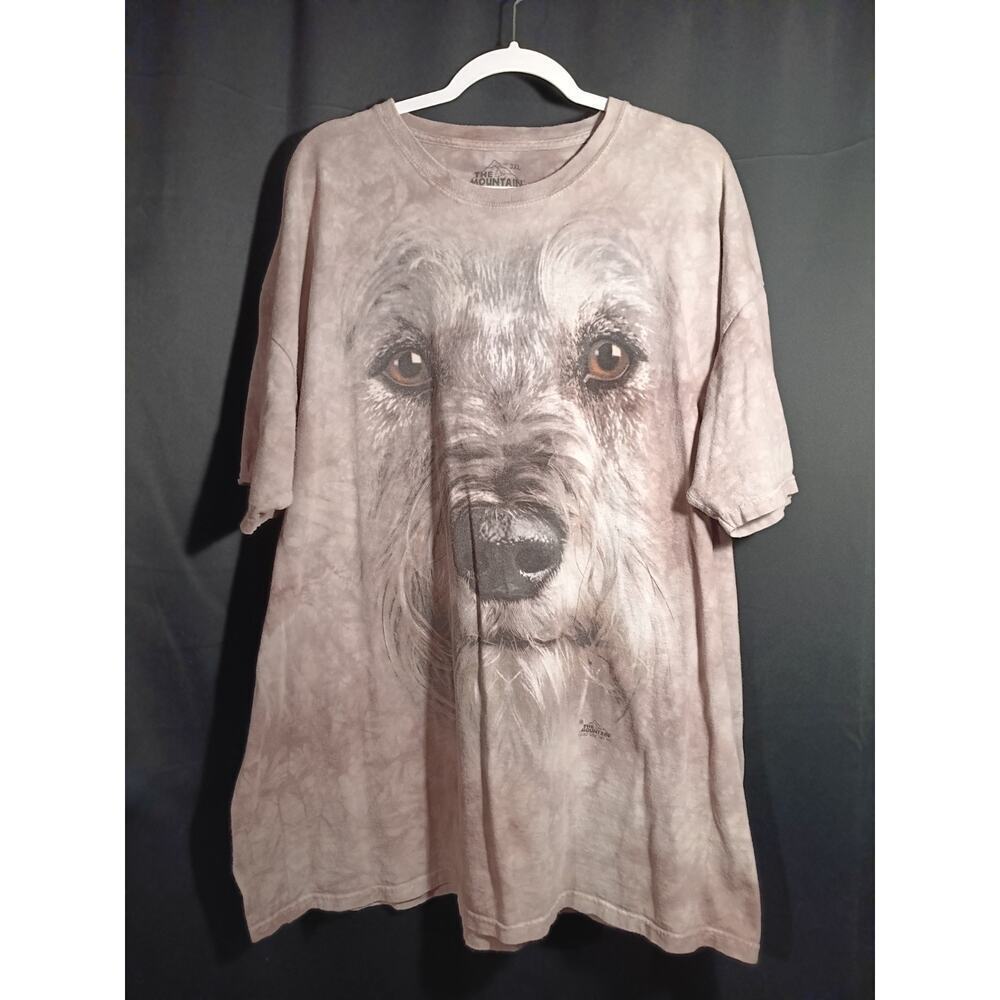 The Mountain Men’s 3XL Dog Terrier T‑Shirt Brown Tie Dye 2012 Vince Hie Art